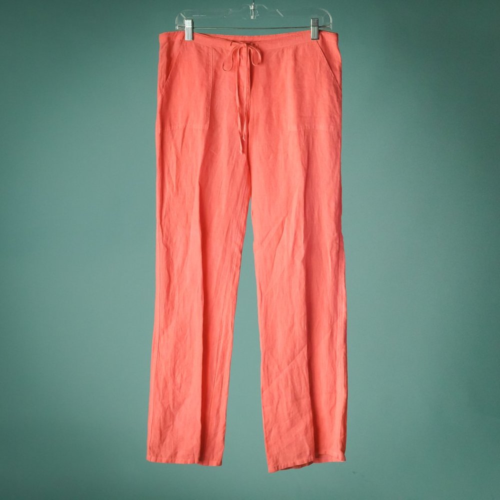 Juicy Couture S Mia Linen Straight Leg Pants NWT - Picture 1 of 4